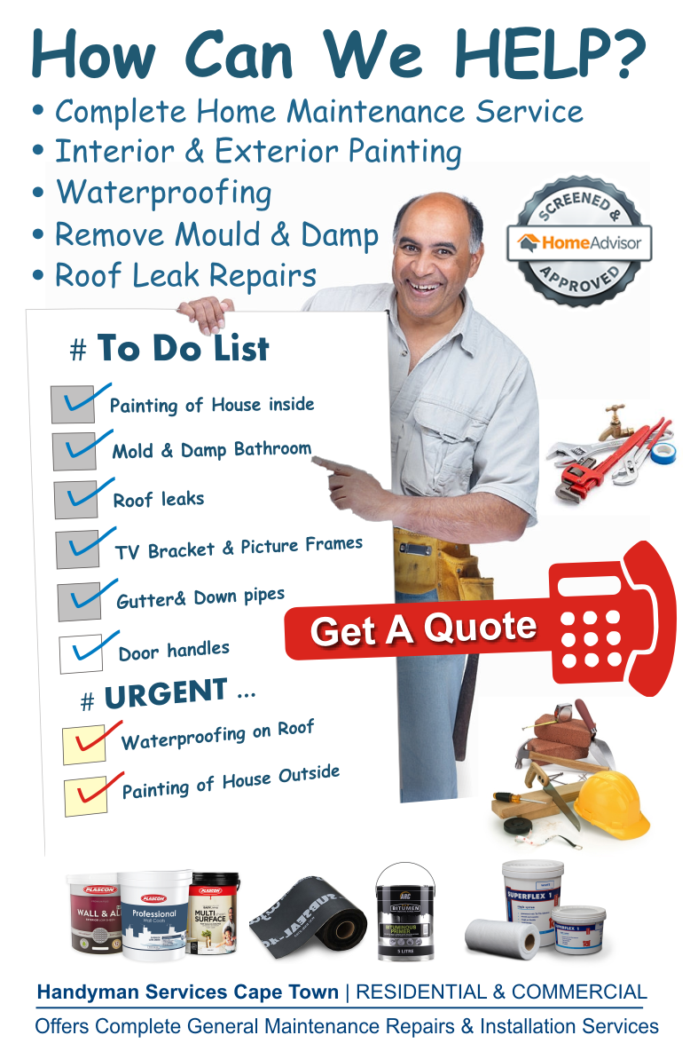 Handyman Cape Town offers complete general Maintenace Repair Services in Western Cape